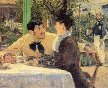  Manet Malerei - Chez Le Pere Lathuile Realismus Impressionismus Edouard Manet